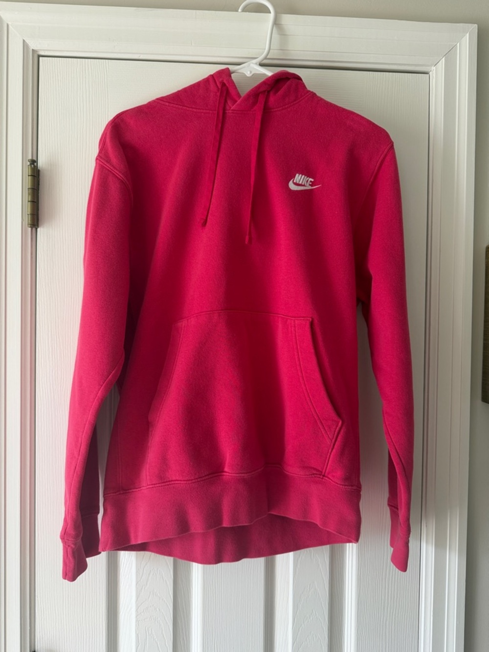 Nike Women’s Hot Pink Hoodie with White Logo